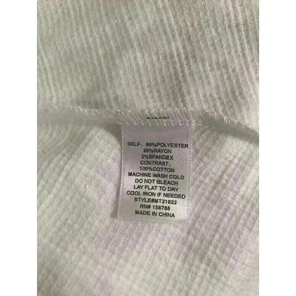 Above And Beyond Large White Gauze Blouse Crocheted Front Flutter S/S - Picture 5 of 5